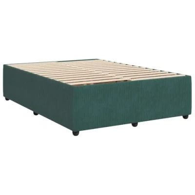 Afbeelding van vidaXL Bedframe fluweel donkergroen 140x200 cm