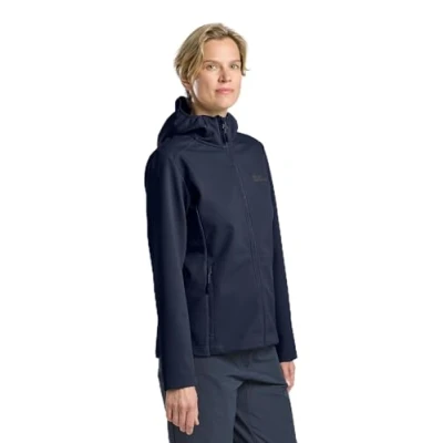 Afbeelding van Jack Wolfskin Bornberg Hoody Softshelljas, Dames, Maat: 3XL, Black