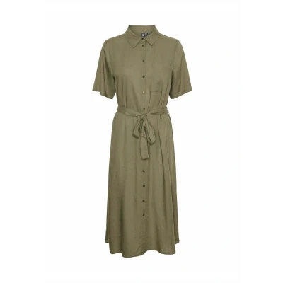 Afbeelding van Pieces Pcpia Blousejurk voor kinderen, Maat: XS, Deep lichen green