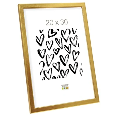 Afbeelding van Deknudt Frames fotolijst S41JA1 hout goudkleur foto: 20x30 cm