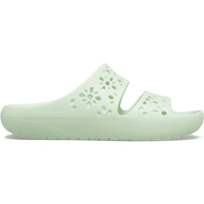 Afbeelding van Crocs Dames Slipper Classic Floral Cut Out Sandaal Jade Tint GROEN 36/37