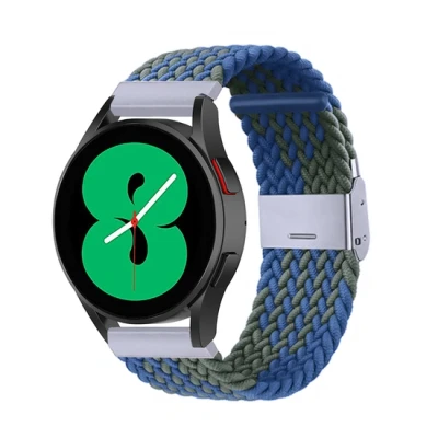 Afbeelding van Garmin Forerunner 55 / 245 645 Braided nylon bandje Groen blauw