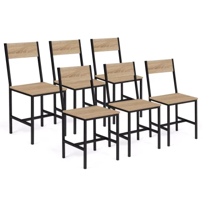 Afbeelding van Lot de 6 chaises cuisine DETROIT design industriel