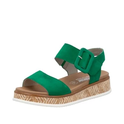 Afbeelding van Rieker Sandalen groen Nubuck Dames Maat 43