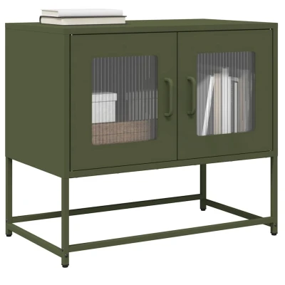 Afbeelding van vidaXL Tv meubel 68x39x60,5 cm koudgewalst staal olijfgroen