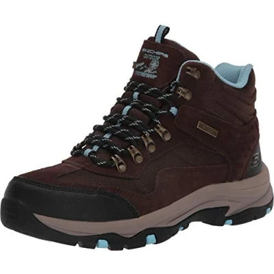 Afbeelding van Skechers Veterboots, Dames, Maat: 41, Bruin Veloursleer