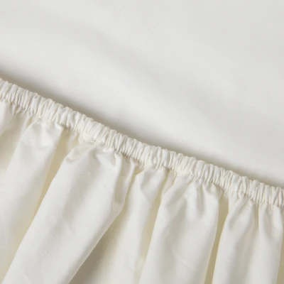 Afbeelding van Kayori Shizu perkal hoeslaken offwhite 140/200 (Kleur: Offwhite)