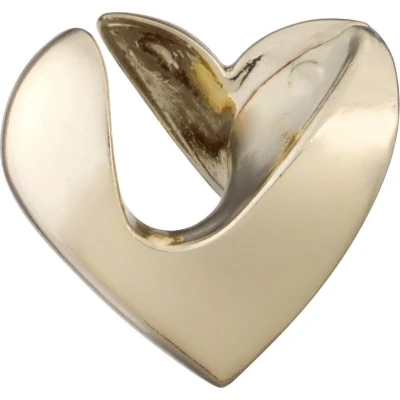 Afbeelding van Huzzle Breinbreker Hart Level 1 Zink Goud/zilver 2 delig