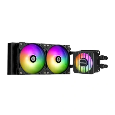 Image de Enermax LIQMAXFLO ELC LMF240T ARGB Système de refroidissement liquide processeur radiateur 38 mm d&#039;épaisseur Taille : 240 (pour LGA115x Socket, LGA1200, LGA1366, LGA1700, LGA2011, LGA2011 3 (Square ILM), LGA2066, AM4, AM5