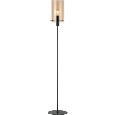 Afbeelding van Eglo Verlichting Vloerlamp Polverara 1L zwart/amber