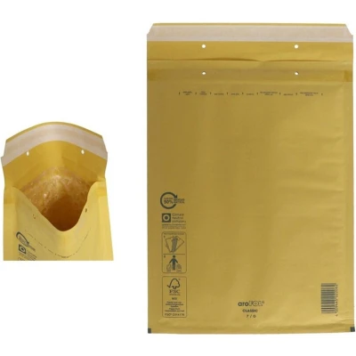 Afbeelding van 1x Stuks bubbel/luchtkussen enveloppen bruin 35 x 47 cm Bubbeltjes