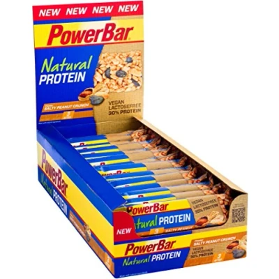 Afbeelding van Powerbar Natural Protein Salty Peanut Crunch, 24 x 40 g, veganistische proteïnereep + natuurlijke ingrediënten