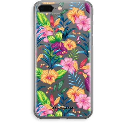 Afbeelding van Case Company® hoesje geschikt voor iPhone 8 Plus Tropisch 2 Soft Cover Telefoonhoesje Bescherming aan alle Kanten en Schermrand