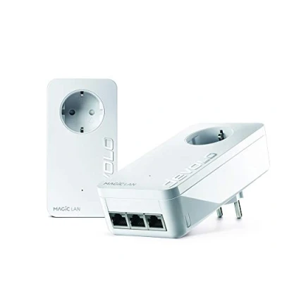 Image de devolo Magic 2 LAN triple Starter Kit pont 1GbE, HomeGrid Branchement mural