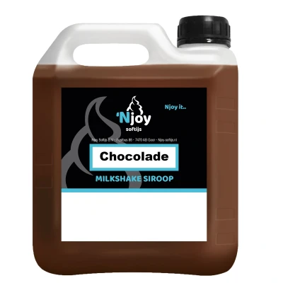 Afbeelding van Njoy Milkshake Siroop Chocolade (2 liter)