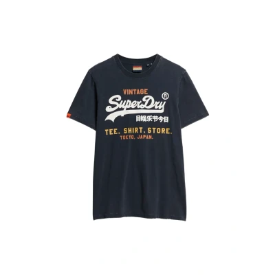 Afbeelding van Superdry Vintage LOGO CALI Tshirt print, Heren, Maat: Medium, Nautical navy