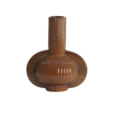 Afbeelding van Light &amp; Living Vaas MELNIK 31.5x21.5x38.5cm Bruin