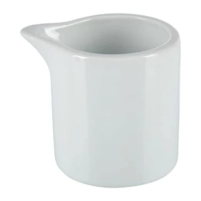 Afbeelding van Olympia Melkkan, 57 ml (6 stuks), wit porselein, kannen met rechte rand, ideaal voor melk, room, sauzen, vaatwasmachinebestendig, magnetron, CB704