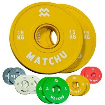 Afbeelding van Matchu Sports Fractional plates Mini halterschijven 1.5 KG Geel Set van 2 stuks