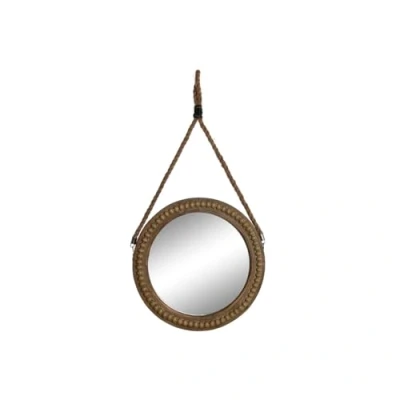Afbeelding van Wandspiegel Home ESPRIT Bruin Hout Touw Koloniaal Ballen 38 x 4 72 cm