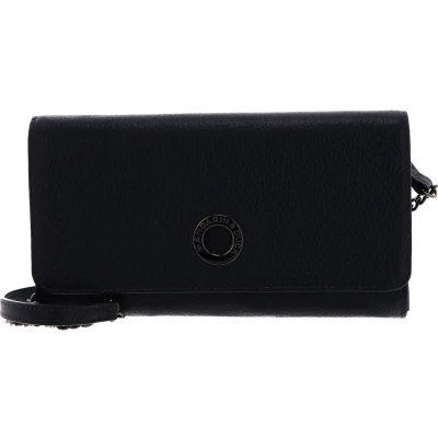 Afbeelding van MANDARINA DUCK Leren Kaarthoes Schoudertas Mellow Leather Wallet Bag Dress Blue Blauw