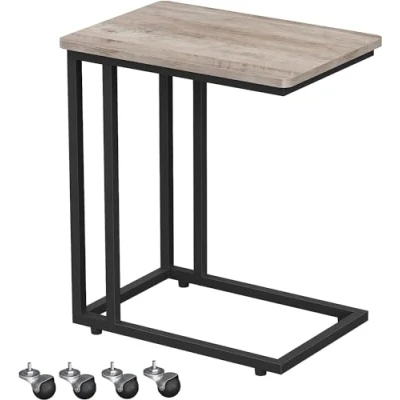 Afbeelding van Sofa Tafel met Wielen Greige Zwart