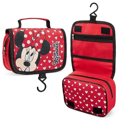 Afbeelding van Disney Stitch Minnie Toilettas om op te hangen, klein, voor kinderen, meisjes, reizen, cadeau idee, Stitch, Minnie, tieners, Rood