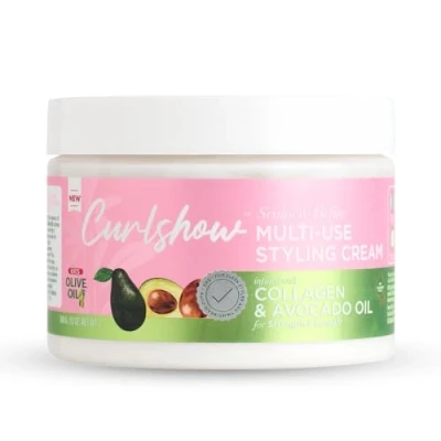 Afbeelding van ORS Curlshow Multi Use Styling Crème 340g Verrijkt met Kokosolie, Shea Butter &amp; Keratine voor Hydratatie en Sterk Haar, Bevordert Haargroei Vermindert Haarbreuk