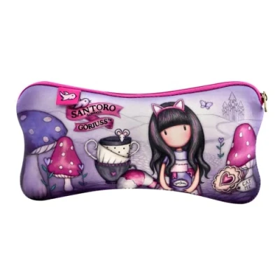 Afbeelding van Schoolpennenzak Gorjuss Cheshire cat Paars (22 x 11.3 1 cm)