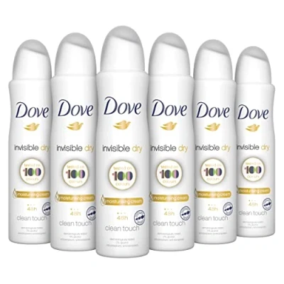 Afbeelding van Dove Invisible Dry Anti Transpirant Deodorant Spray 6 x 150 ml Voordeelverpakking