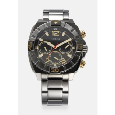 Afbeelding van Guess Traction Horloge, Heren, Maat: One Size, Gunmetal