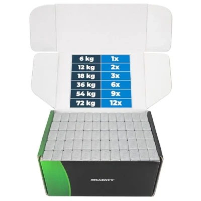 Afbeelding van Haskyy balanceermassa, 12 x 5 g, gewicht 6 kg, kleefstrip, 60 met aftrekhulp
