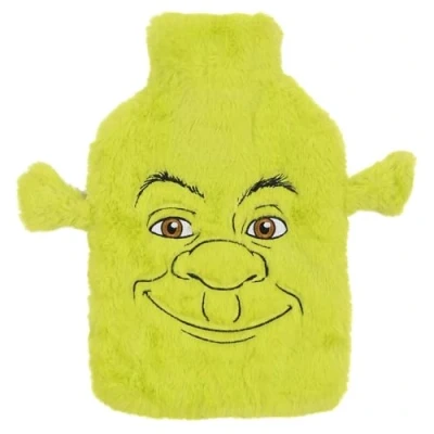 Afbeelding van Shrek Groene warmwaterkruik met zachte hoes, harig, groot, natuurrubber Thermofor 1,75 l