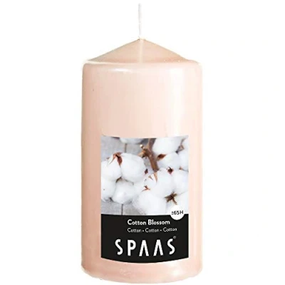 Afbeelding van Geurende cilinderkaars O8H15cm &quot;Cotton Blossom&quot;