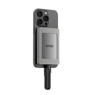 Afbeelding van Lexar ES4 Draagbare SSD met 2 TB magnetische set, externe USB 3.2 Gen tot 1050 MB/s lezen en 1000 schrijven, compatibel iPhone 15/16, pc Mac, laptops
