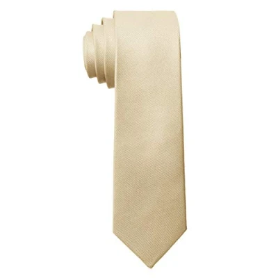 Afbeelding van MASADA Handgemaakte en zorgvuldig afgewerkte herenstropdas, 6 cm breed, Beige