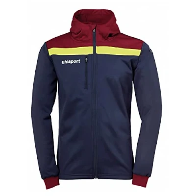 Afbeelding van Uhlsport Offense 23 Trainingsjack Met Capuchon Kinderen Marine / Bordeaux Fluogeel Maat: 164