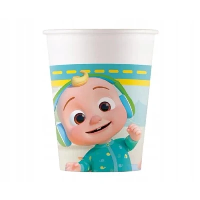 Afbeelding van PROCOS Cocomelon FSC papieren bekers, 200 ml, 8 stuks