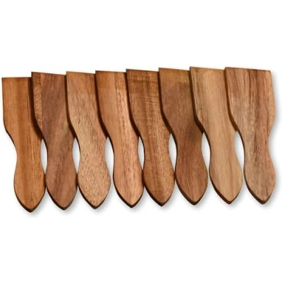 Afbeelding van Scanpart houten spatels 15 cm Gourmet Raclette Grillplaat Steengrill Bakplaat Teppanyaki Kleine Mini 6 stuks