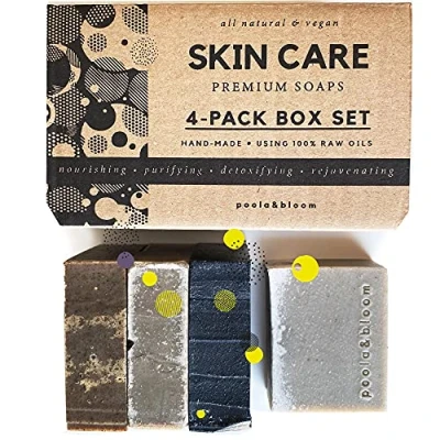 Afbeelding van Biologische vegan scrub lichaamsdouche, met zwarte thee, koffie, modder en zout uit de Dode Zee, mineralen peeling zacht hydrateren voeden 100% natuurlijke kruiden