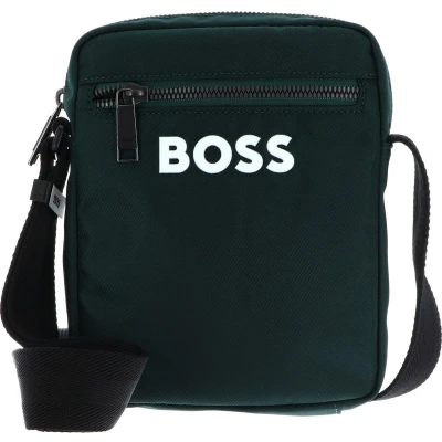 Afbeelding van BOSS Catch ZIP Unisex Schoudertas, Heren, Maat: One Size, Open green