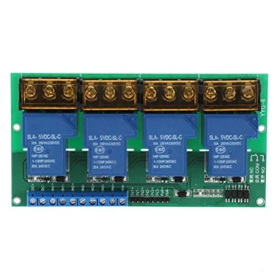Afbeelding van 4 kanaals 30A relaismodule uitbreidingskaart voor ARN PIC BRAS DSP AVR Arduino, DC 5V