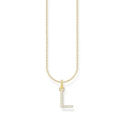 Afbeelding van Thomas Sabo KE2251 414 14 L45V Halsketting Dames 925er Zilver 18K geel verguld 38 45cm