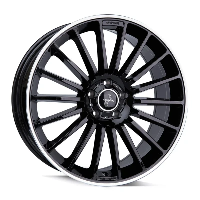 Afbeelding van KESKIN 5 gat 18duim 112mm lichtmetalen Velg KT15 SPEED hyper silber schwarz Horn poliert KT158018511230BLP