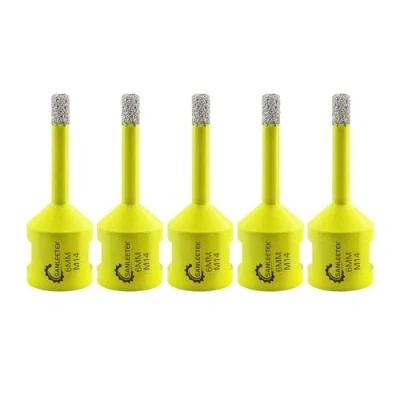 Afbeelding van Diamantboor 5 stuks 6 mm SANLEETEK vacuüm gesoldeerd gatenzaag diamant voor keramiek porselein marmer graniet droog boren M14 schroefdraad