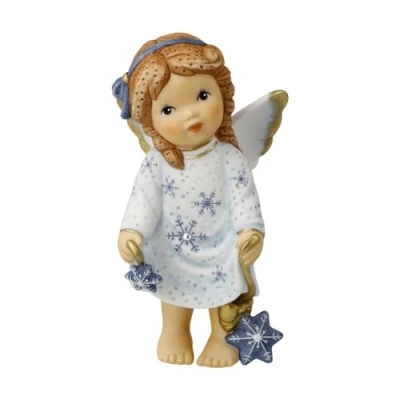 Afbeelding van Goebel Nina &amp; Marco Decoratief beeld Engel Winterse magie Porselein 10cm