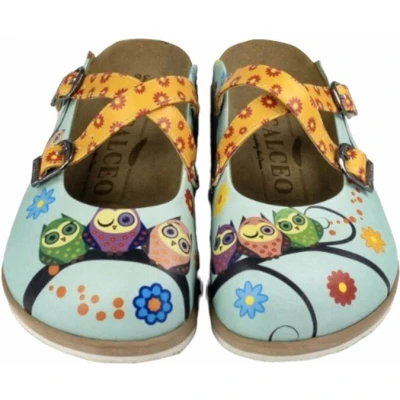 Afbeelding van GOBY Owls On Tree Clogs Slippers Hoge kwaliteit Handmade Maat 36