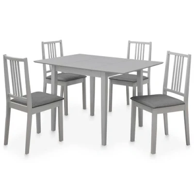 Afbeelding van vidaXL 5 delige Eethoek MDF grijs