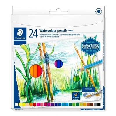 Afbeelding van aquarel kleurpotloden set 24 st DJ