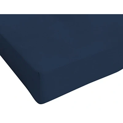 Afbeelding van Max color laken 25cm hoek, donkerblauw, kleinzoon 90x200cm